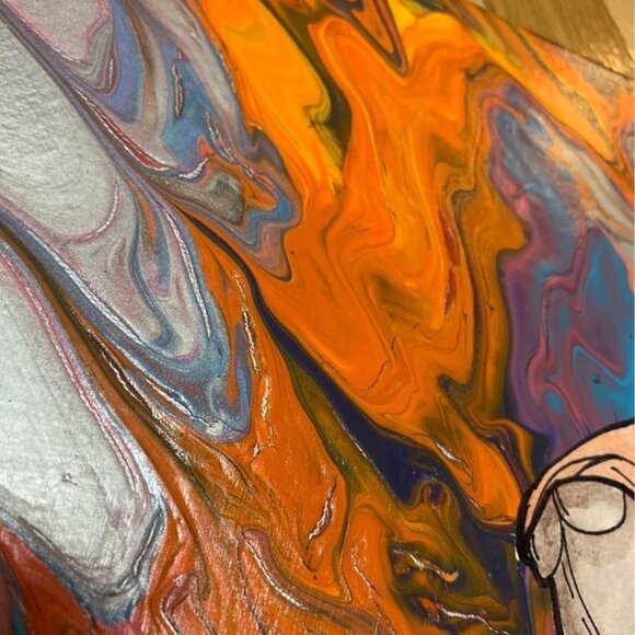 10x10 Original Painting on Stretched Canvas - Picture 4 of 7